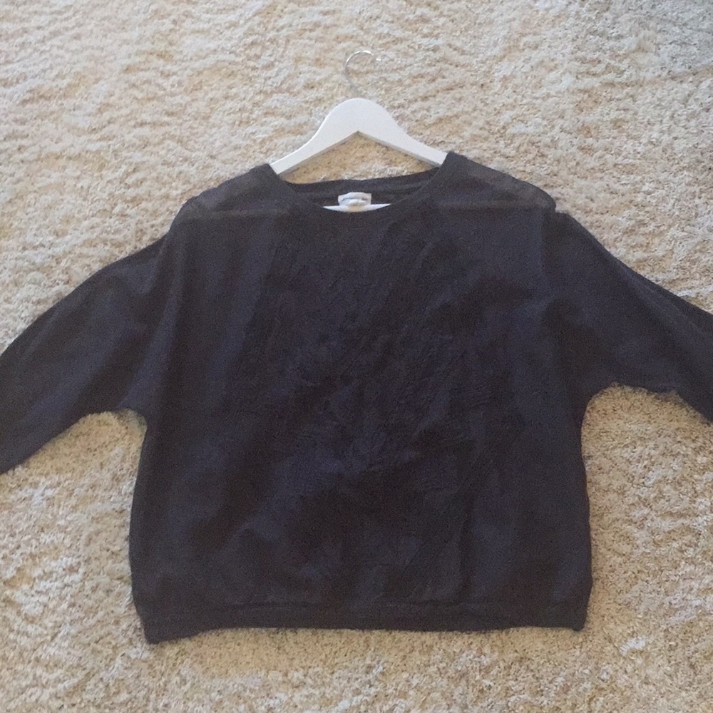 See-through cotton sweater